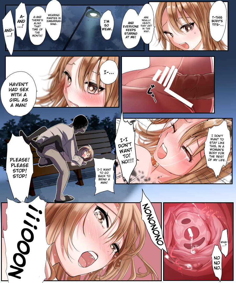 Hentai Manga Comic-The Story of How a TS Girl That Won't Be Able to Go Back to Being a Man if Fucked Is Assaulted by a Rapist and Desperately Flirts With Him in Order to Protect Her Virg...-Read-30